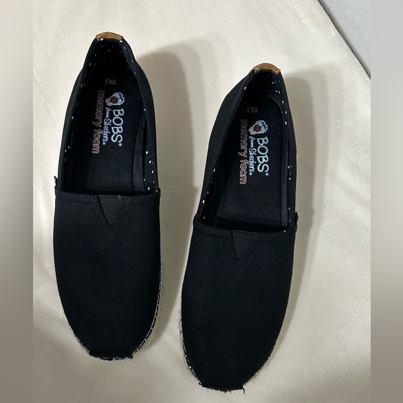 Bobs from sckechers size 8.5 canvas espadrille memory foam slip on - Picture 5 of 11